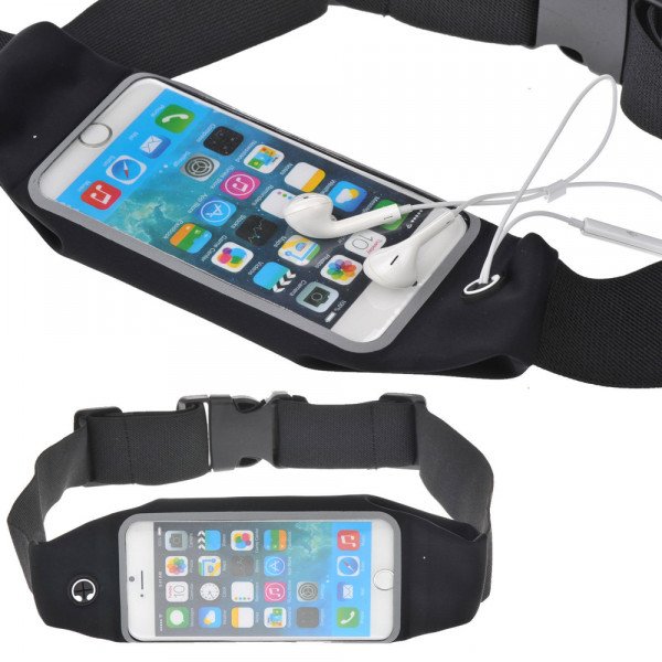 Wholesale iPhone 6s Plus / 6 Plus 5.5 Universal Sports Pouch Belt (Black)